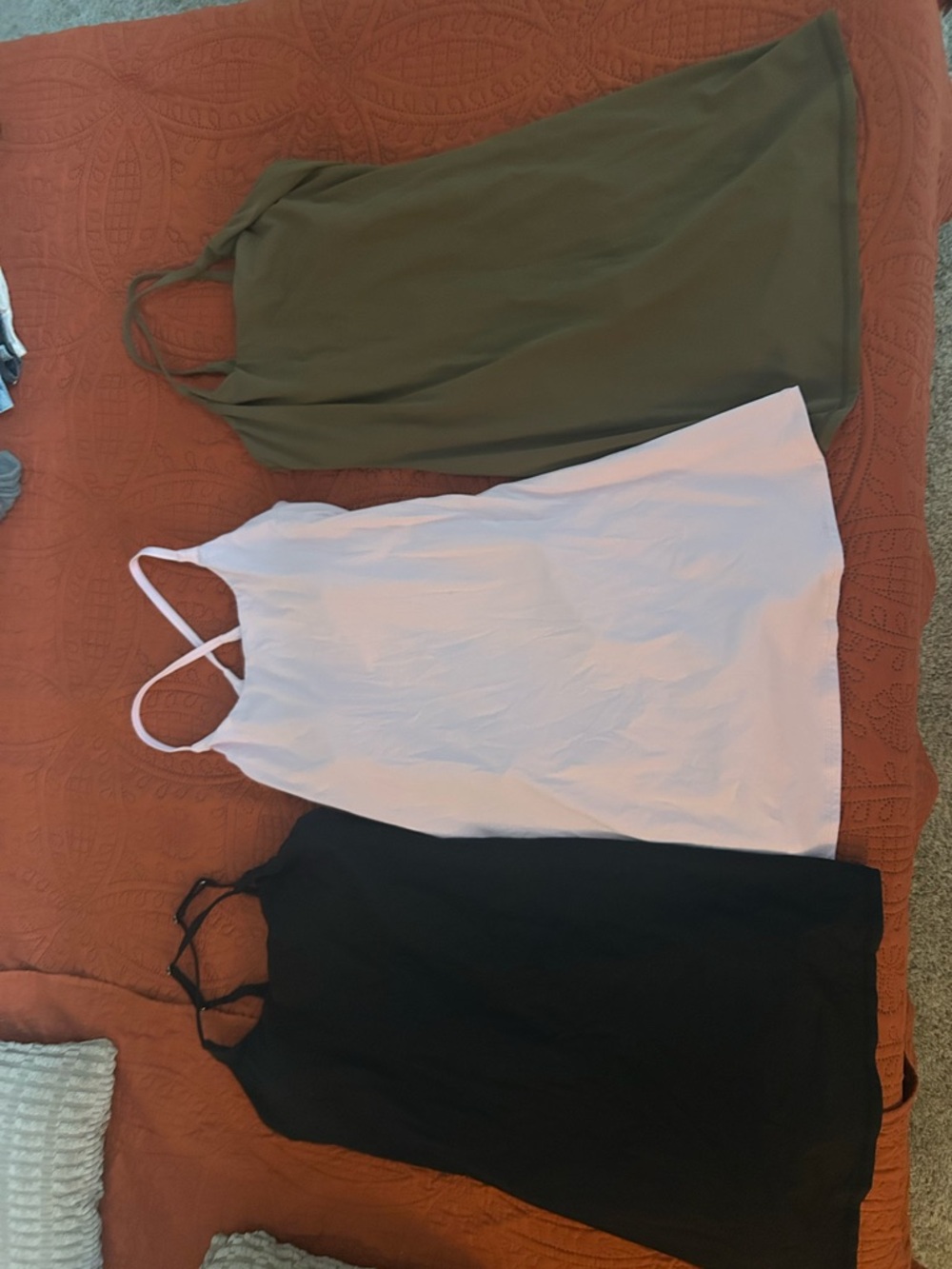 Set of 3 Halara Active Dresses (Black, Soft Pink, Brown) Size Medium